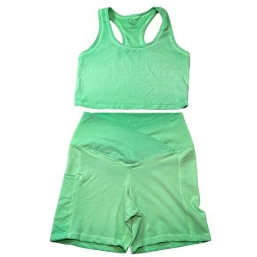 Evolution & Creation 2 Piece Active Tank Top Shorts Matching Set Size Large